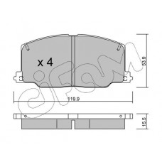 822-067-0 CIFAM Комплект гальмівних колодок дисковий гальм