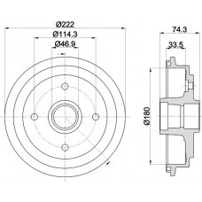 MBD160 MINTEX Гальмівний барабан