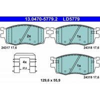13.0470-5779.2 ATE Комплект гальмівних колодок дисковий гальм