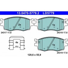 13.0470-5779.2 ATE Комплект гальмівних колодок дисковий гальм