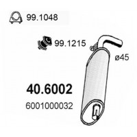 40.6002 ASSO Середній глушник вихлопних газів
