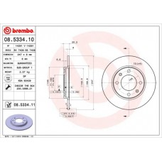 08.5334.10 BREMBO Гальмівний диск