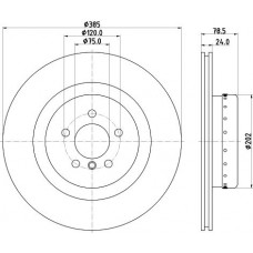 8DD 355 120-741 HELLA Гальмівний диск