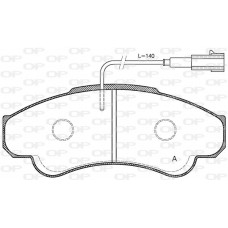 BPA0959.01 OPEN PARTS Комплект гальмівних колодок дисковий гальм
