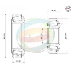 70-000003 MULTIPARTS Комплект підшипника ступиці колеса