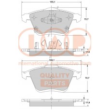 704-11059 IAP QUALITY PARTS Комплект гальмівних колодок дисковий гальм