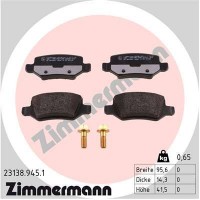 23138.945.1 ZIMMERMANN КомплеК т гальмівних колодок, дискове гальмо