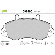 598490 VALEO Комплект гальмівних колодок дисковий гальм
