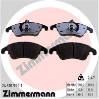 24310.990.1 ZIMMERMANN Комплект гальмівних колодок дисковий гальм