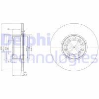 BG2259 DELPHI Гальмівний диск