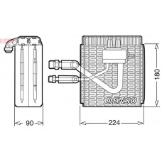 DEV09005 DENSO Випарник кондиціонера