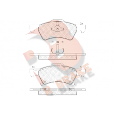 RB1544 R BRAKE Комплект гальмівних колодок дисковий гальм