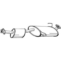 280-233 BOSAL Середній глушник вихлопних газів