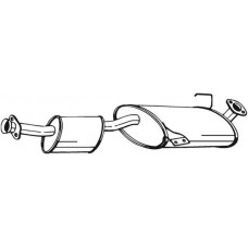 280-233 BOSAL Середній глушник вихлопних газів