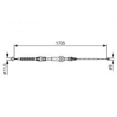 1 987 482 377 BOSCH Тросик, cтояночный тормоз