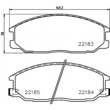 8DB 355 023-281 HELLA Комплект гальмівних колодок дисковий гальм