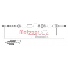 11.5512 METZGER Тросик, cтояночный тормоз