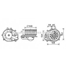 VN8353 AVA QUALITY COOLING Вентилятор салону