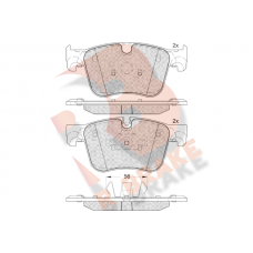 RB2166 R BRAKE Комплект гальмівних колодок дисковий гальм