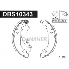 DBS10343 DANAHER Комплект гальмівних колодок