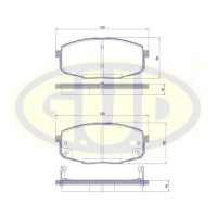 GBP103812 G.U.D. Комплект гальмівних колодок дисковий гальм