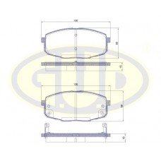 GBP103812 G.U.D. Комплект гальмівних колодок дисковий гальм