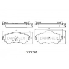 DBP2228 DANAHER Комплект гальмівних колодок дисковий гальм