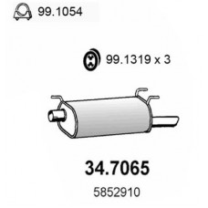 34.7065 ASSO Глушник вихлопних газів кінцевий