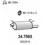 34.7065 ASSO Глушник вихлопних газів кінцевий