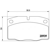 P 59 005 BREMBO Комплект гальмівних колодок дисковий гальм