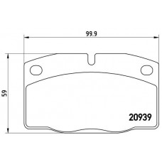 P 59 005 BREMBO Комплект гальмівних колодок дисковий гальм