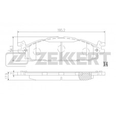 BS-3012 ZEKKERT КомплеК т гальмівних колодок, дискове гальмо