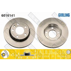 6016141 GIRLING Гальмівний диск