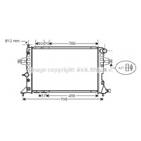 OLA2253 AVA QUALITY COOLING Радіатор охолодження двигуна