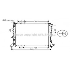 OLA2253 AVA QUALITY COOLING Радіатор охолодження двигуна