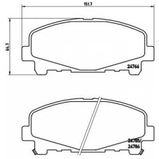 P 28 043 BREMBO Комплект гальмівних колодок дисковий гальм