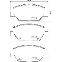 8DB 355 039-811 HELLA Комплект гальмівних колодок дисковий гальм