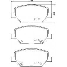 8DB 355 039-811 HELLA Комплект гальмівних колодок дисковий гальм