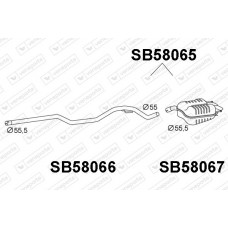 SB58065 VENEPORTE Глушник вихлопних газів кінцевий