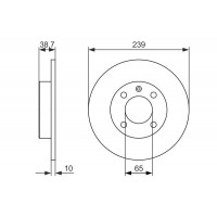 0 986 479 824 BOSCH Гальмівний диск