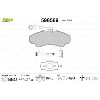 598569 VALEO Комплект гальмівних колодок дисковий гальм