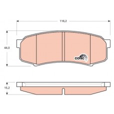 GDB3464 TRW Комплект гальмівних колодок дисковий гальм