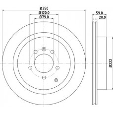 8DD 355 118-781 HELLA Гальмівний диск