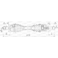 DRS6467.00 OPEN PARTS Привідний вал