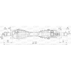 DRS6467.00 OPEN PARTS Привідний вал