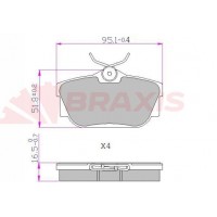 AA0608 BRAXIS КомплеК т гальмівних колодок, дискове гальмо