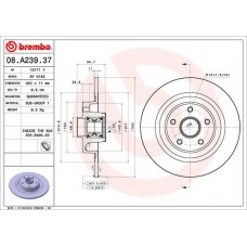08.A239.37 BREMBO Гальмівний диск