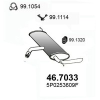 46.7033 ASSO Глушник вихлопних газів кінцевий