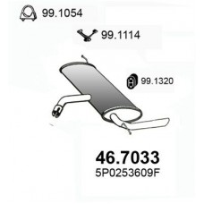 46.7033 ASSO Глушник вихлопних газів кінцевий