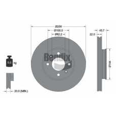BDS1595 BENDIX Braking Гальмівний диск